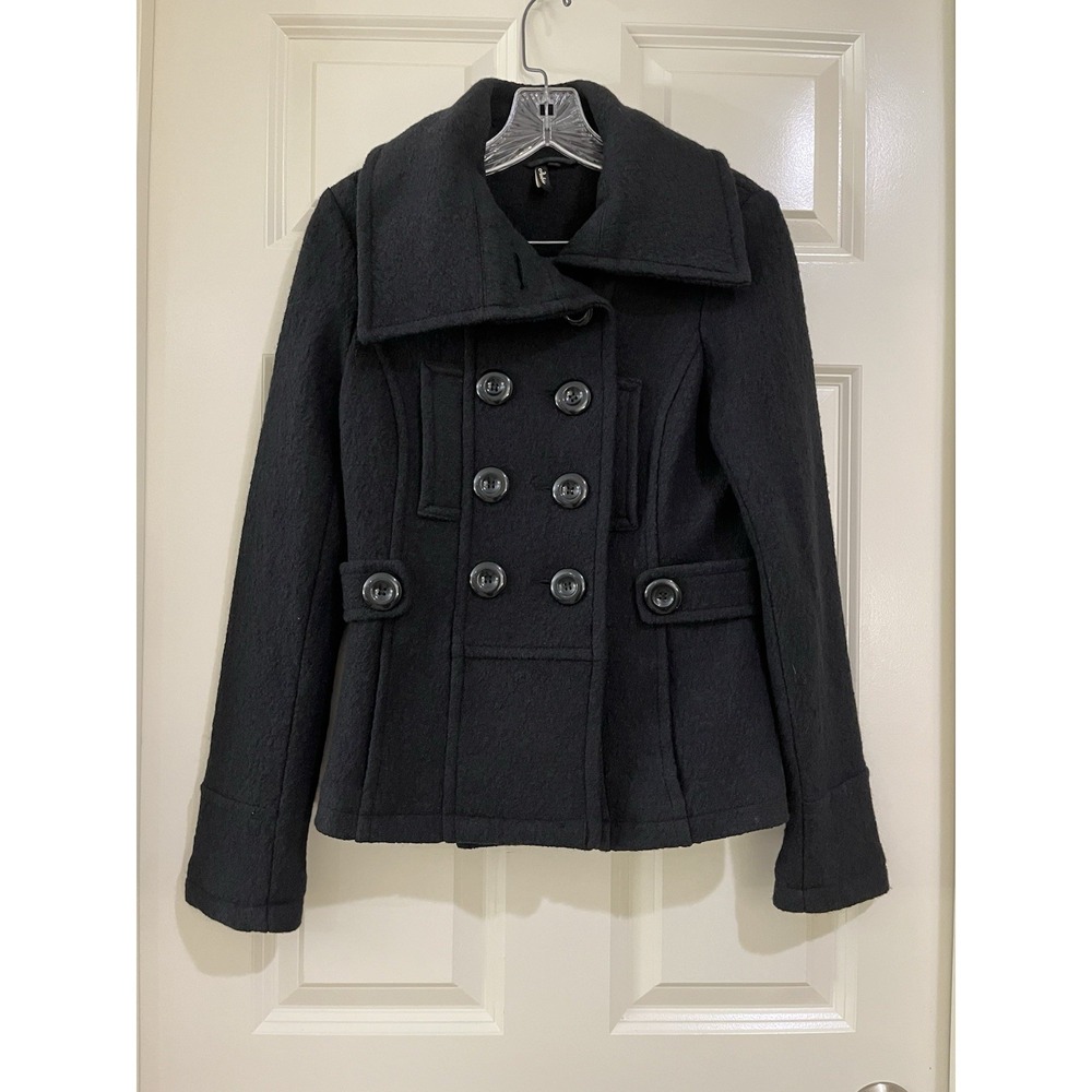 ambition women wool blend jacket coat size PS